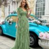 Women Tulle Prom Wedding Guest Bridesmaid Dress Formal Evening Gown - Thumbnail Image 4